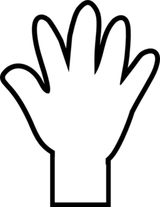 hand-clipart-black-and-white-white-hand-print-md
